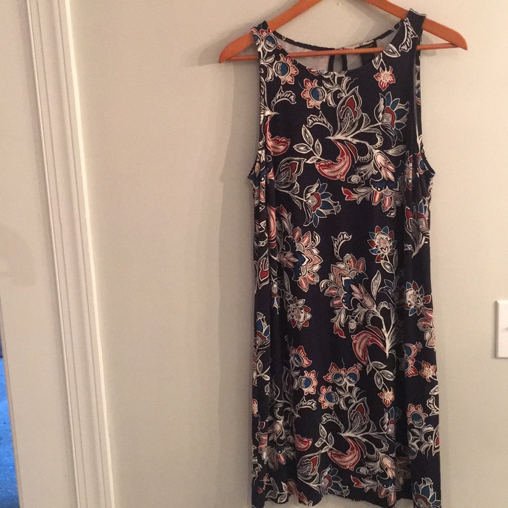 Loft Sleeveless Dress Floral Sz L
